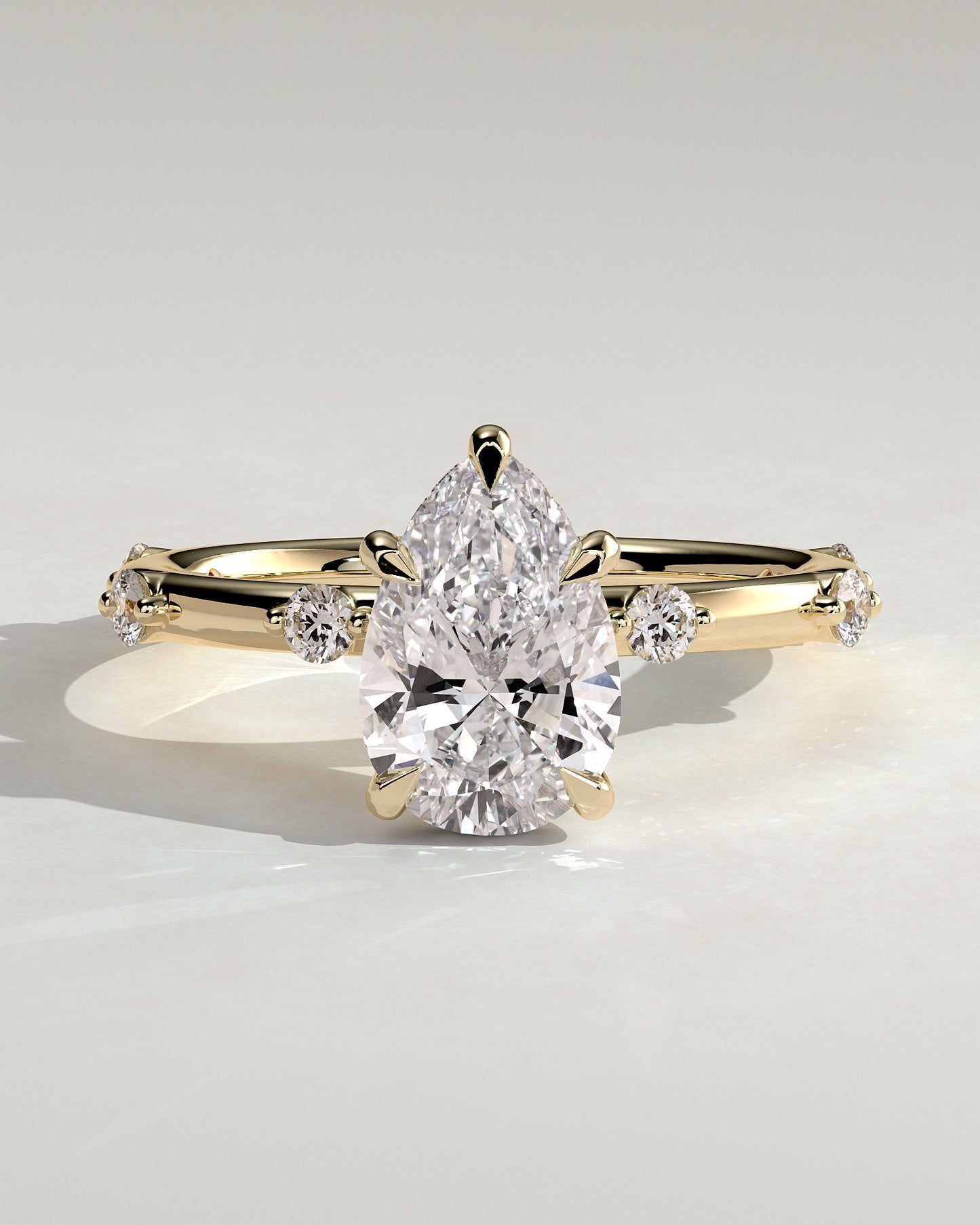 Round Halo, Pave & Split Shank Engagement Ring – 1.93 CT Lab Grown Diamond