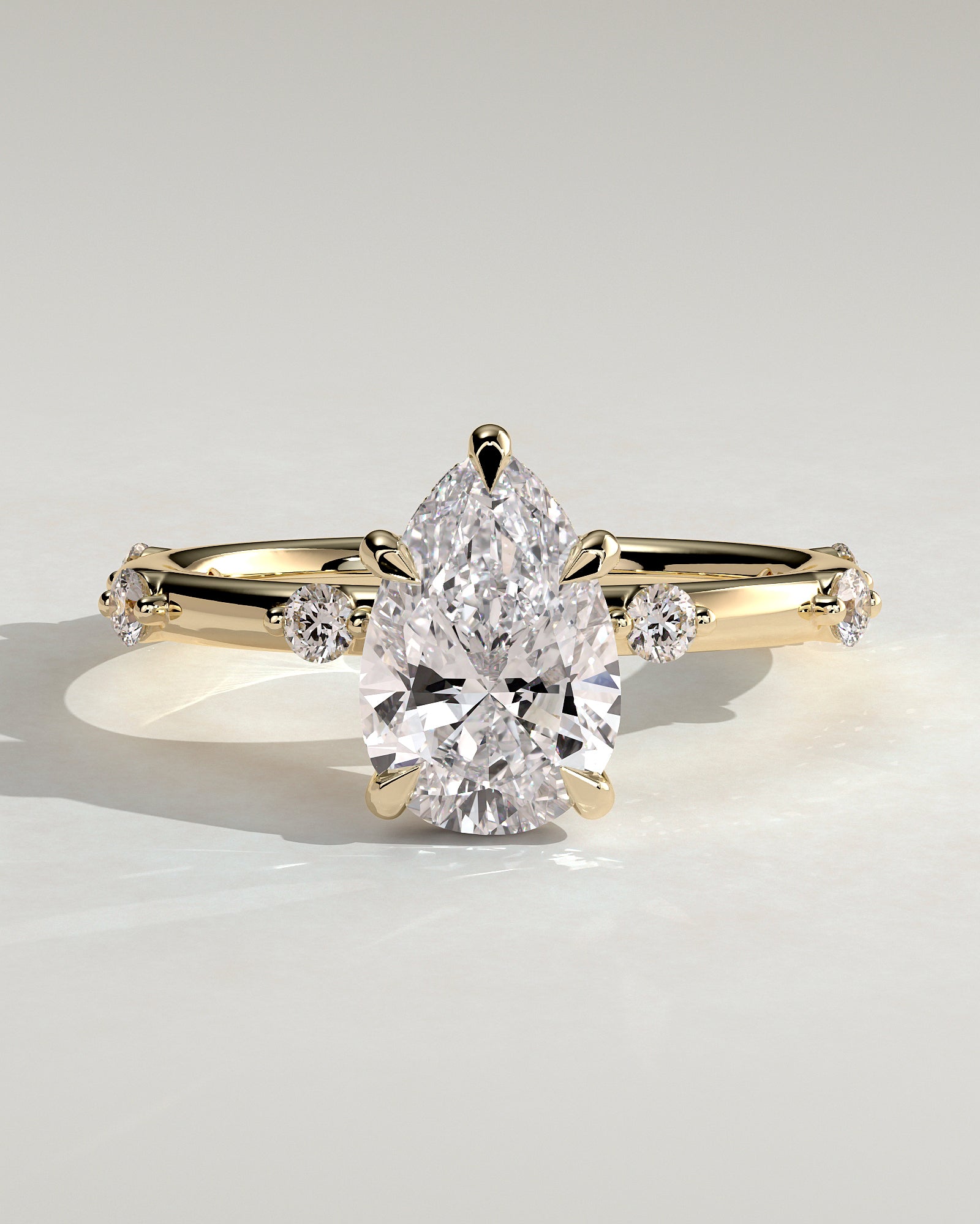 Round Halo, Pave & Split Shank Engagement Ring – 1.93 CT Lab Grown Diamond