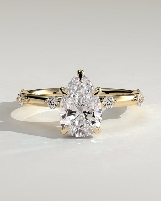 Round Halo, Pave & Split Shank Engagement Ring – 1.93 CT Lab Grown Diamond