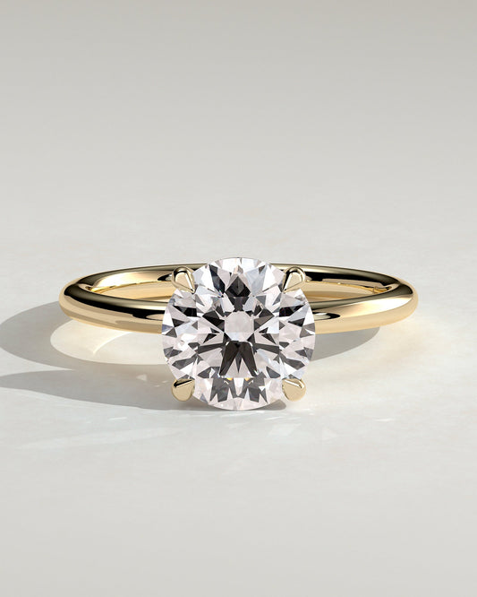 Round Halo, Pave & Split Shank Engagement Ring – 1.93 CT Lab Grown Diamond