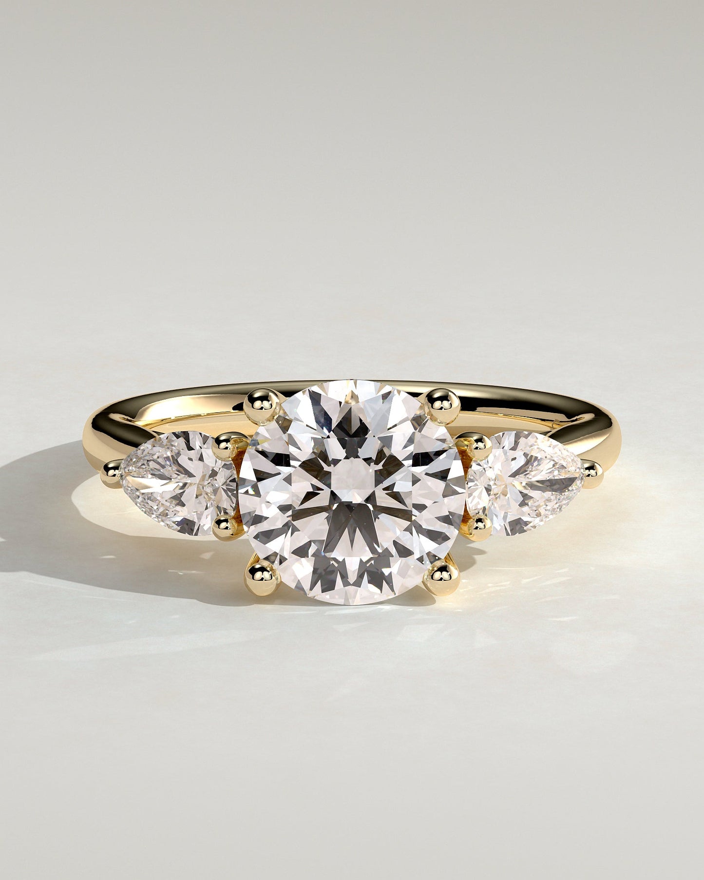 Round Halo, Pave & Split Shank Engagement Ring – 1.93 CT Lab Grown Diamond