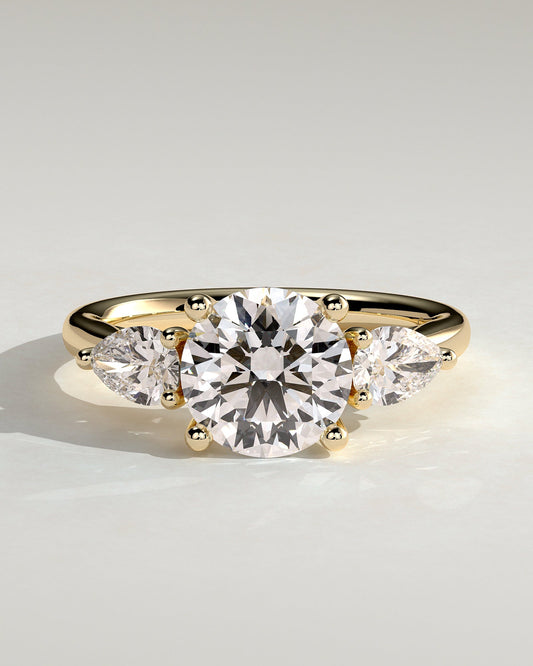 Round Halo, Pave & Split Shank Engagement Ring – 1.93 CT Lab Grown Diamond
