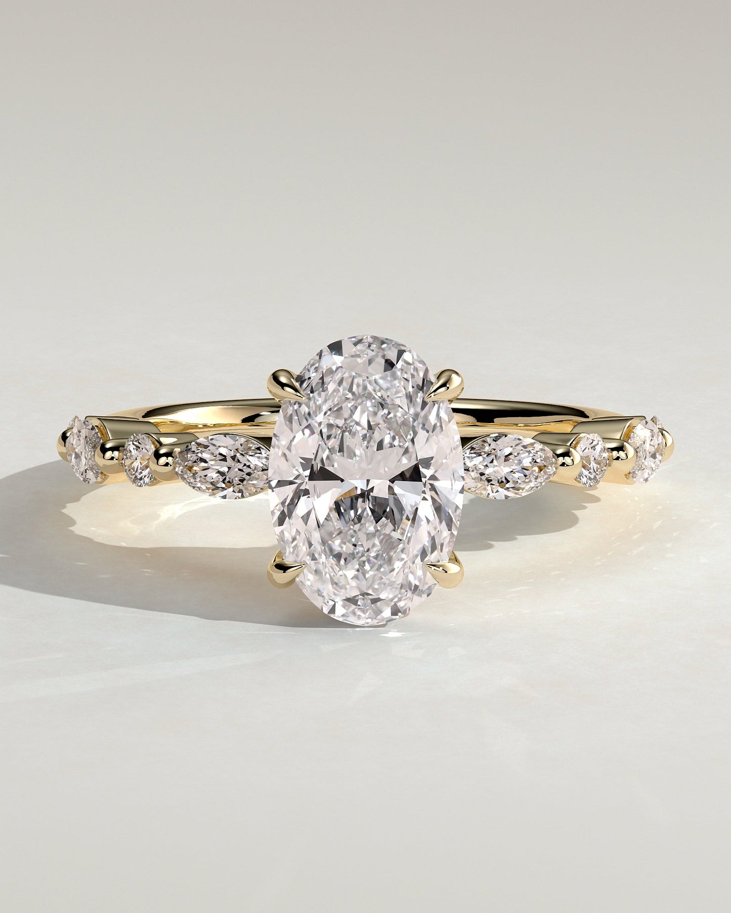 Round Halo, Pave & Split Shank Engagement Ring – 1.93 CT Lab Grown Diamond