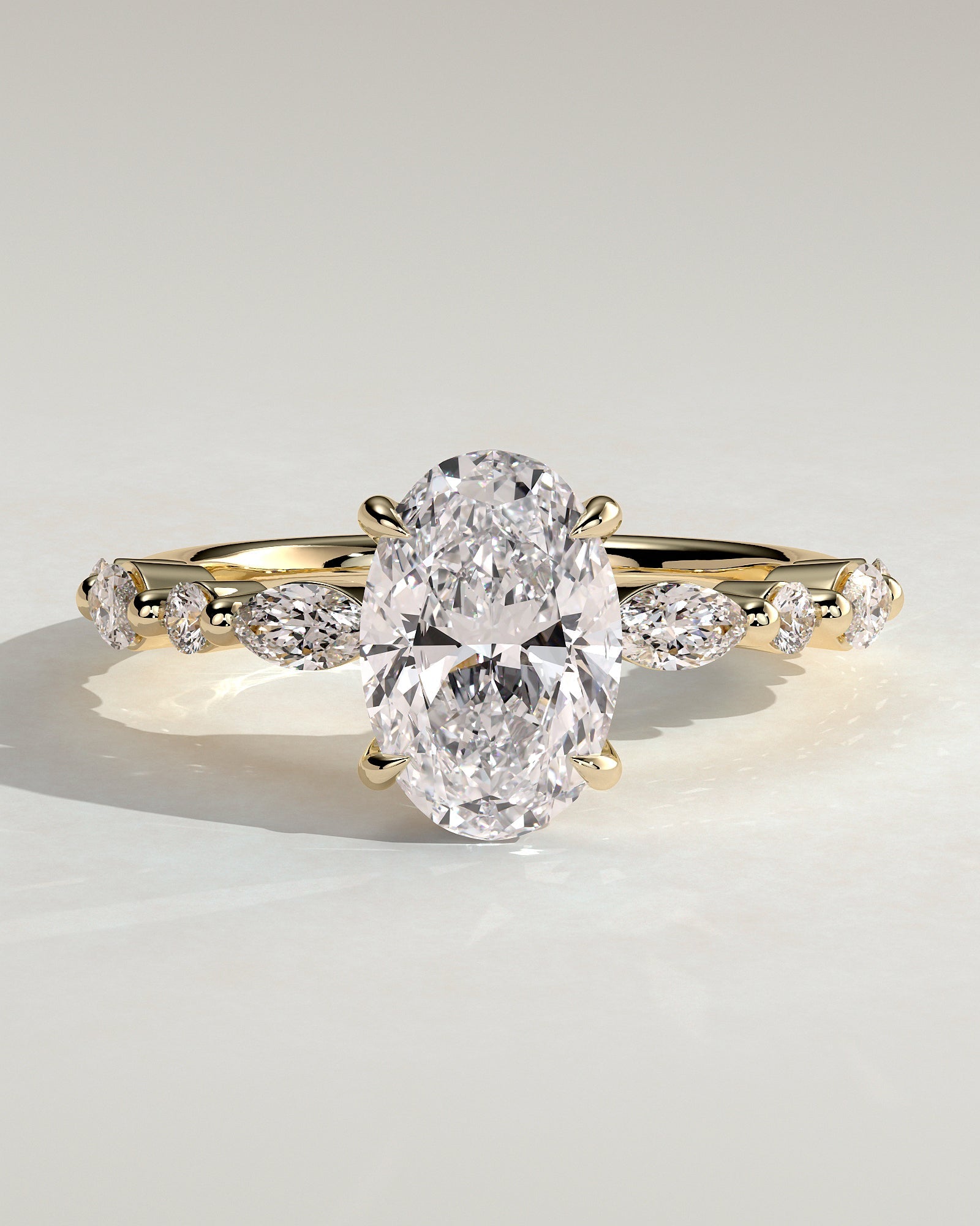 Round Halo, Pave & Split Shank Engagement Ring – 1.93 CT Lab Grown Diamond