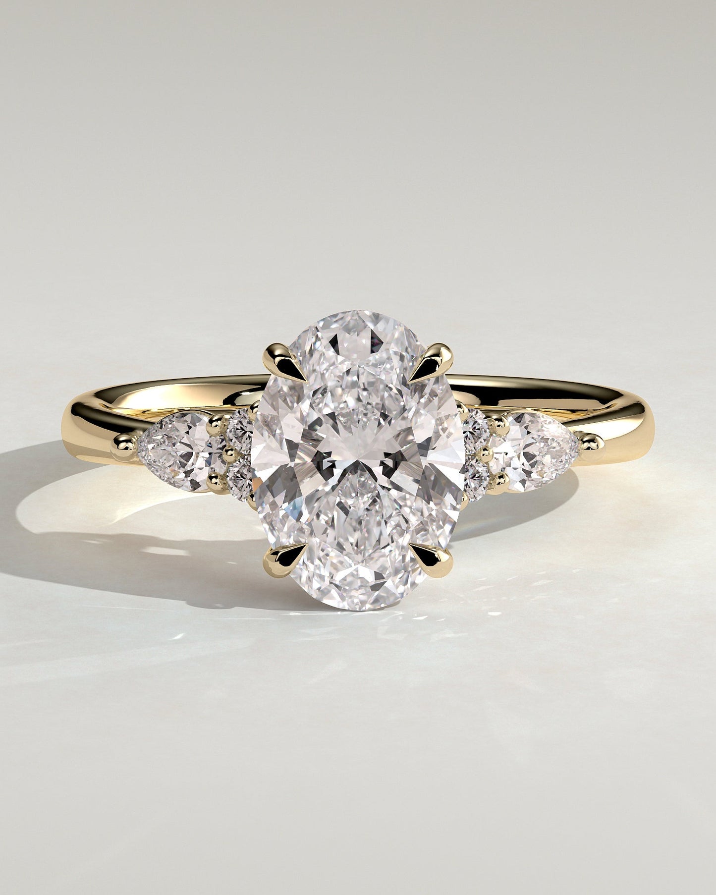 Round Halo, Pave & Split Shank Engagement Ring – 1.93 CT Lab Grown Diamond