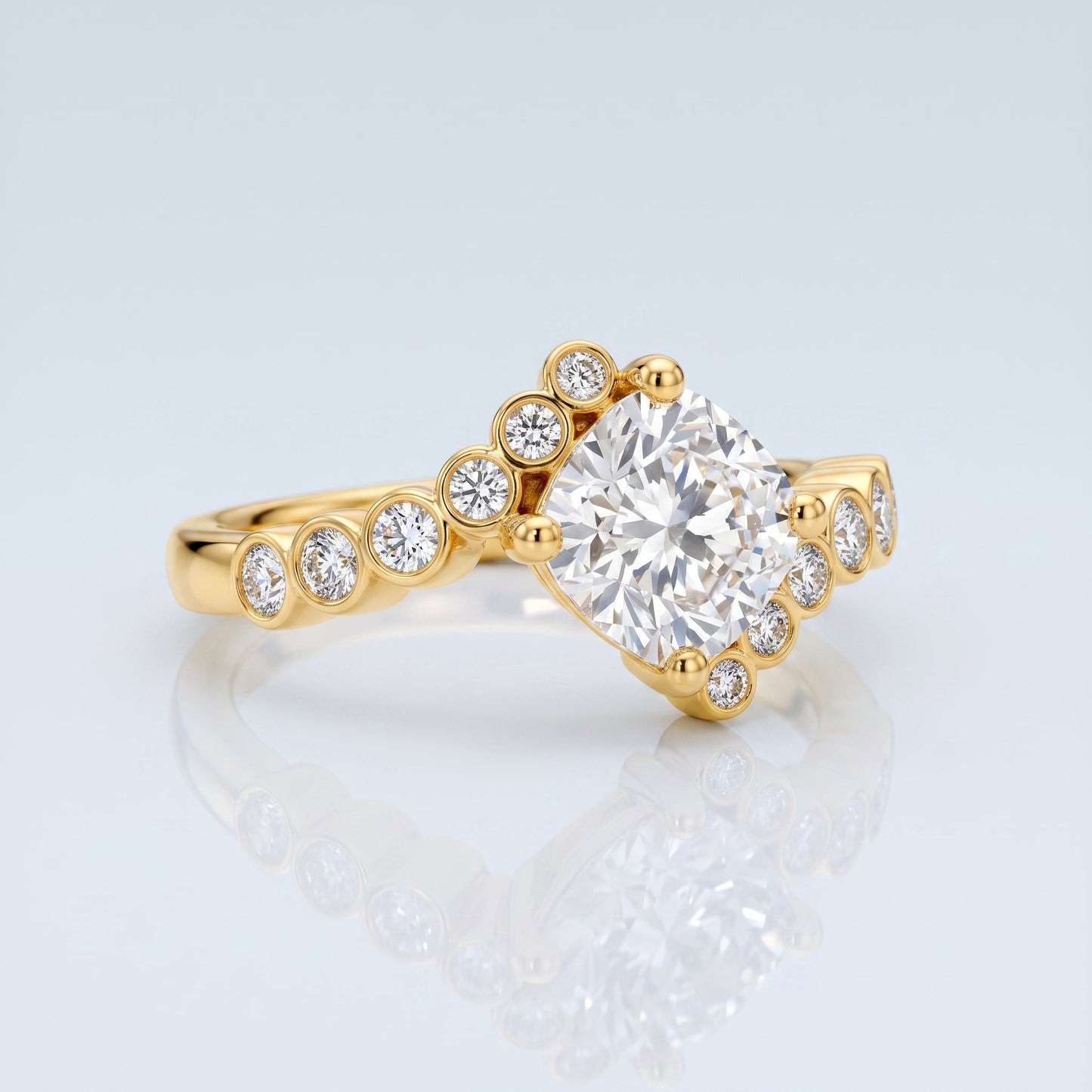Marquise Swirl Solitaire Engagement Ring – 1 CT Lab Grown Diamond