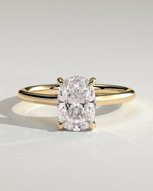Round Halo, Pave & Split Shank Engagement Ring – 1.93 CT Lab Grown Diamond