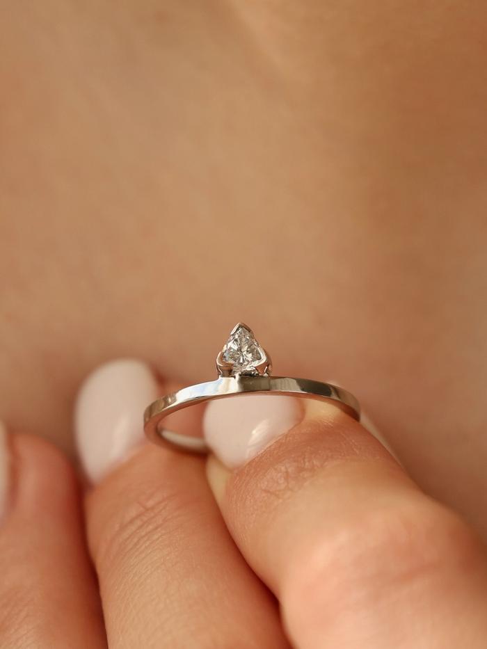 Marquise Cut Cluster Styled Lab Grown Diamond Engagement Ring