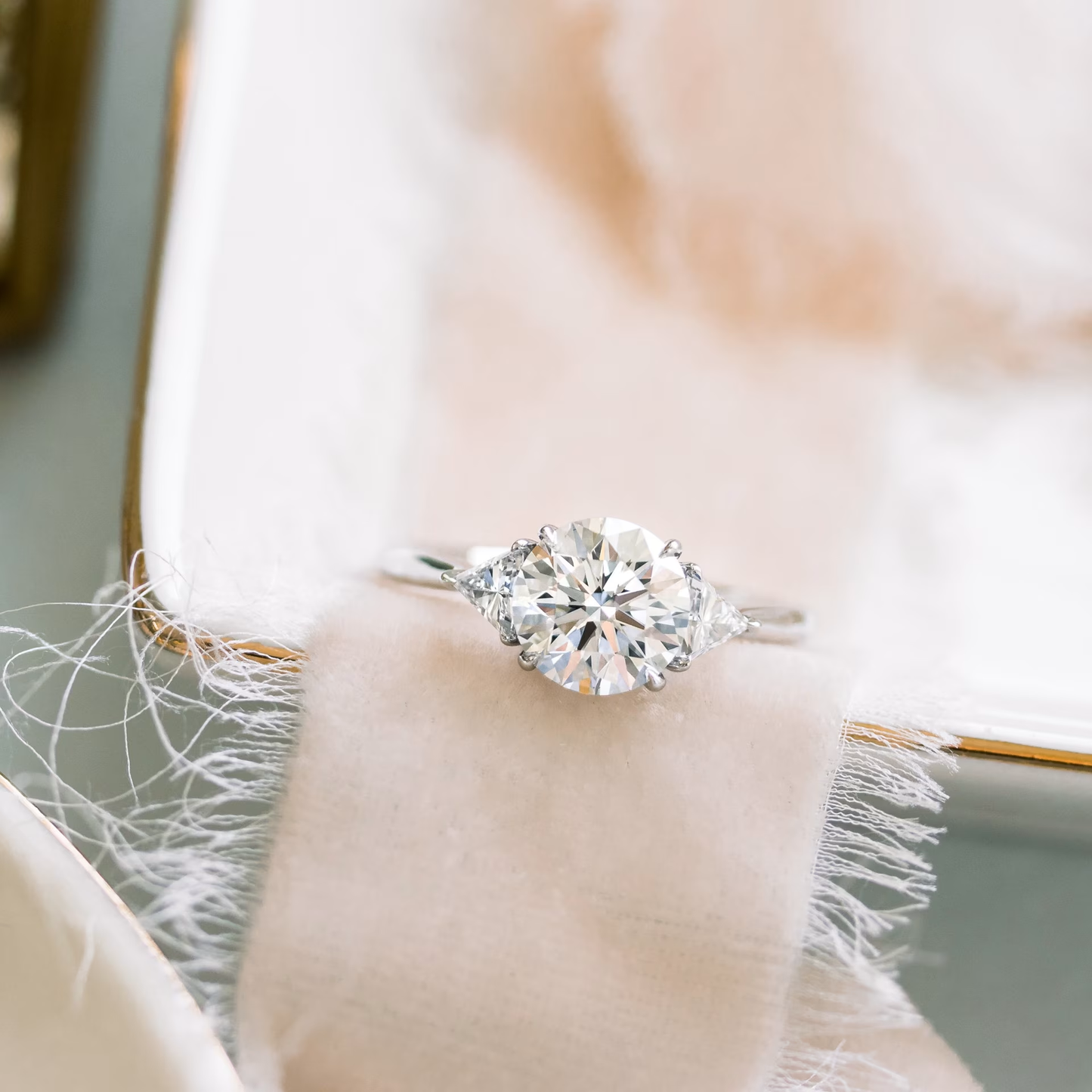 Marquise Cut Cluster Styled Lab Grown Diamond Engagement Ring