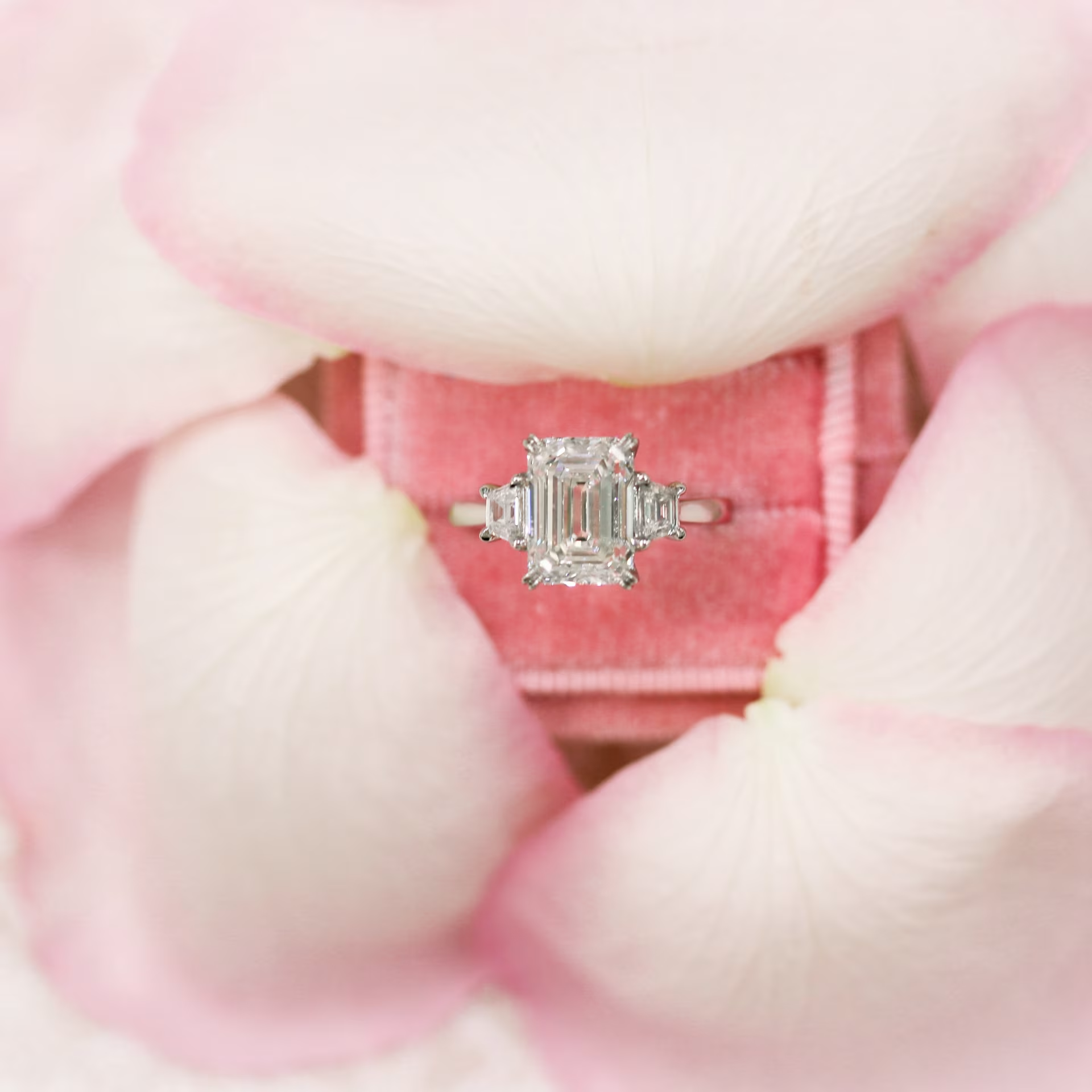 Marquise Cut Cluster Styled Lab Grown Diamond Engagement Ring
