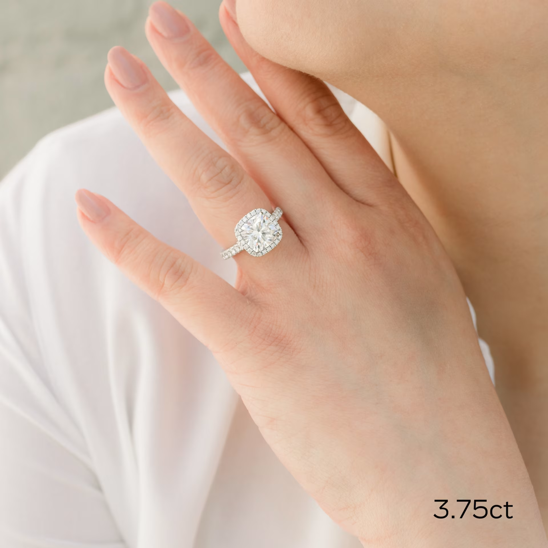 Marquise Cut Cluster Styled Lab Grown Diamond Engagement Ring