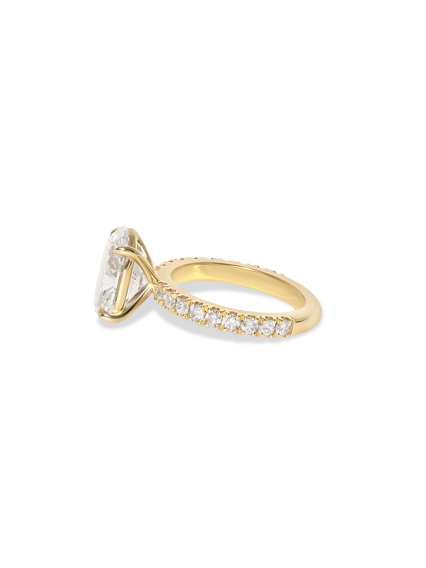 2 CT Round Three Stones Lab Grown Diamond Engagement Ring