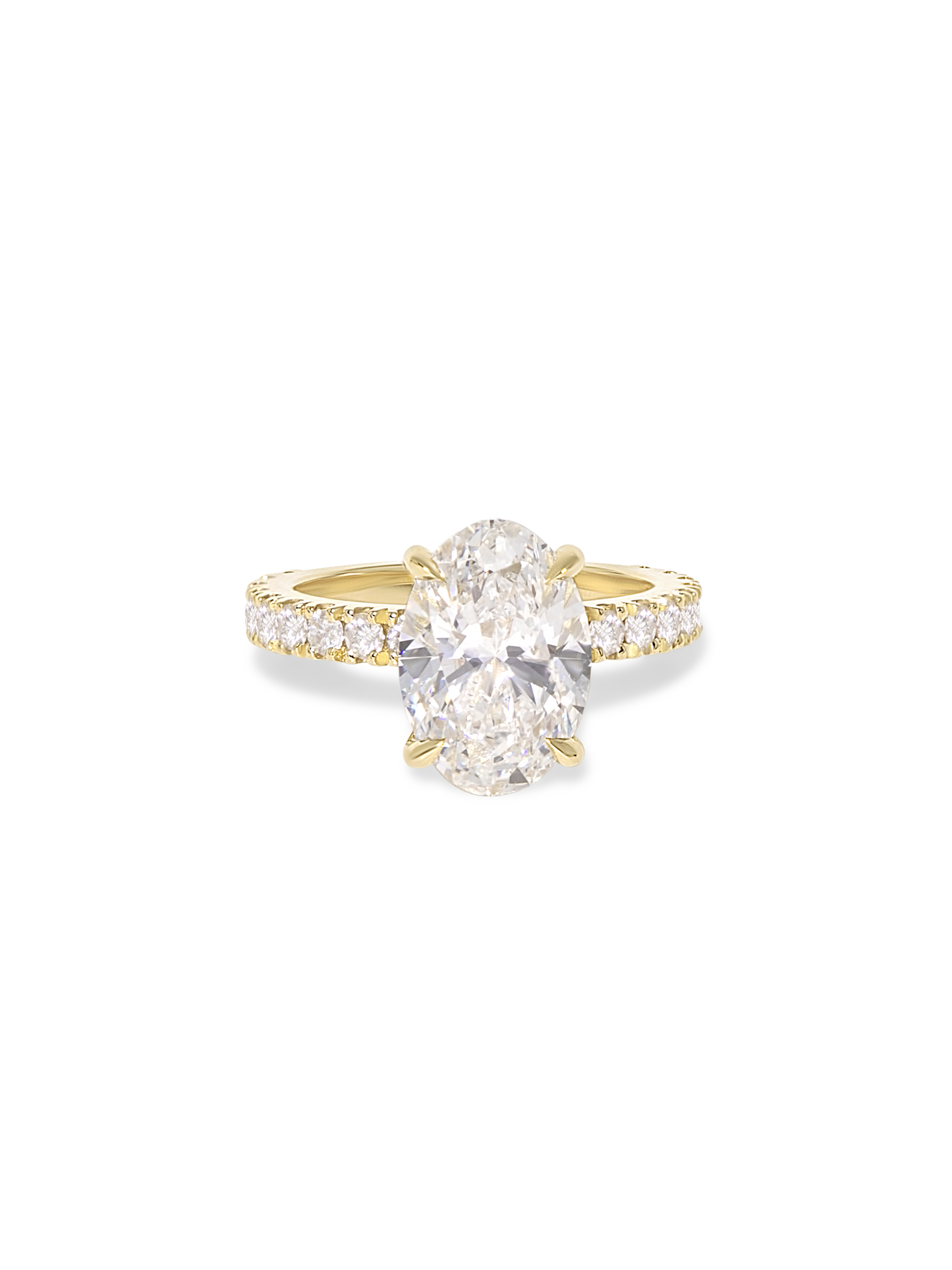 2 CT Round Three Stones Lab Grown Diamond Engagement Ring
