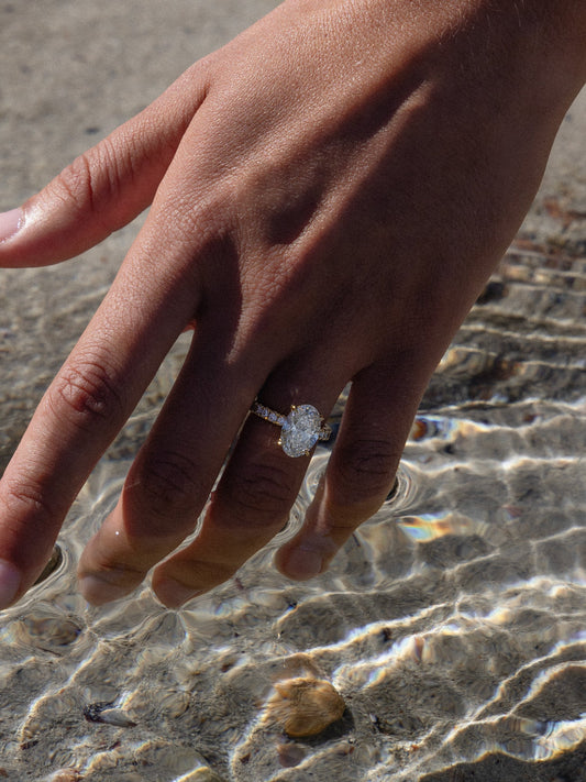 2 CT Round Three Stones Lab Grown Diamond Engagement Ring