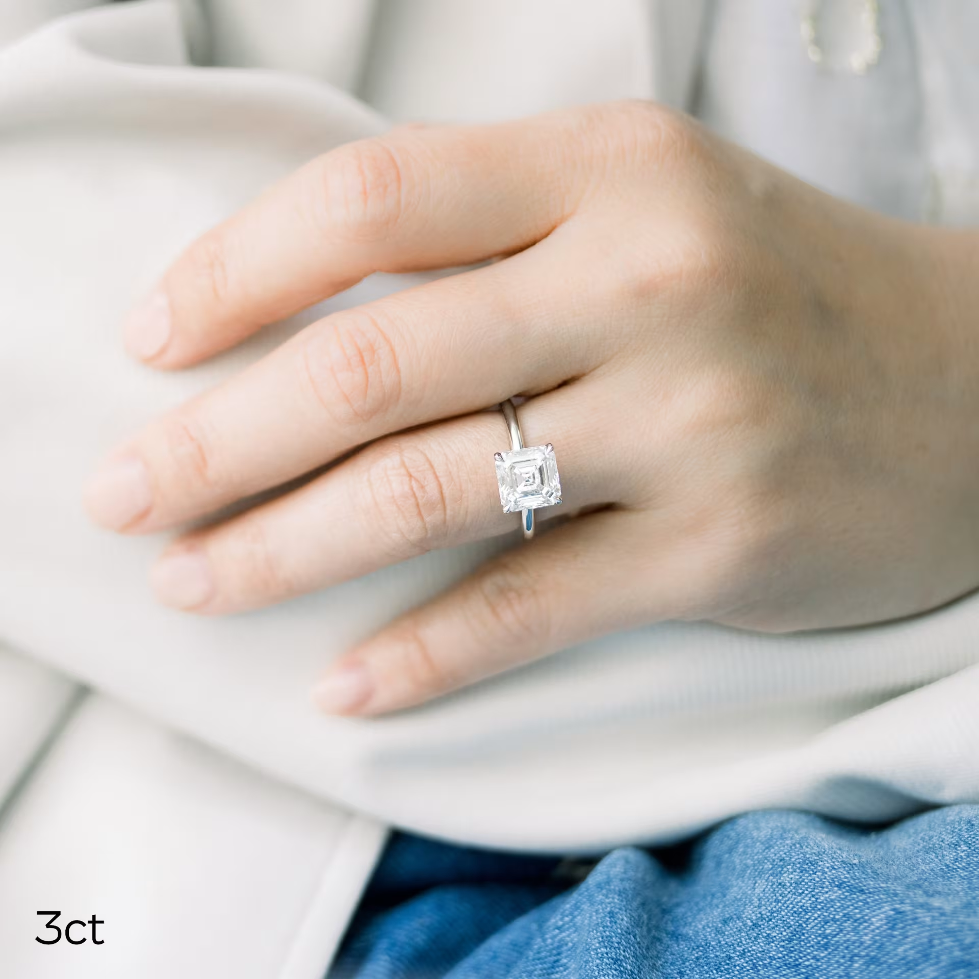 Marquise Cut Cluster Styled Lab Grown Diamond Engagement Ring