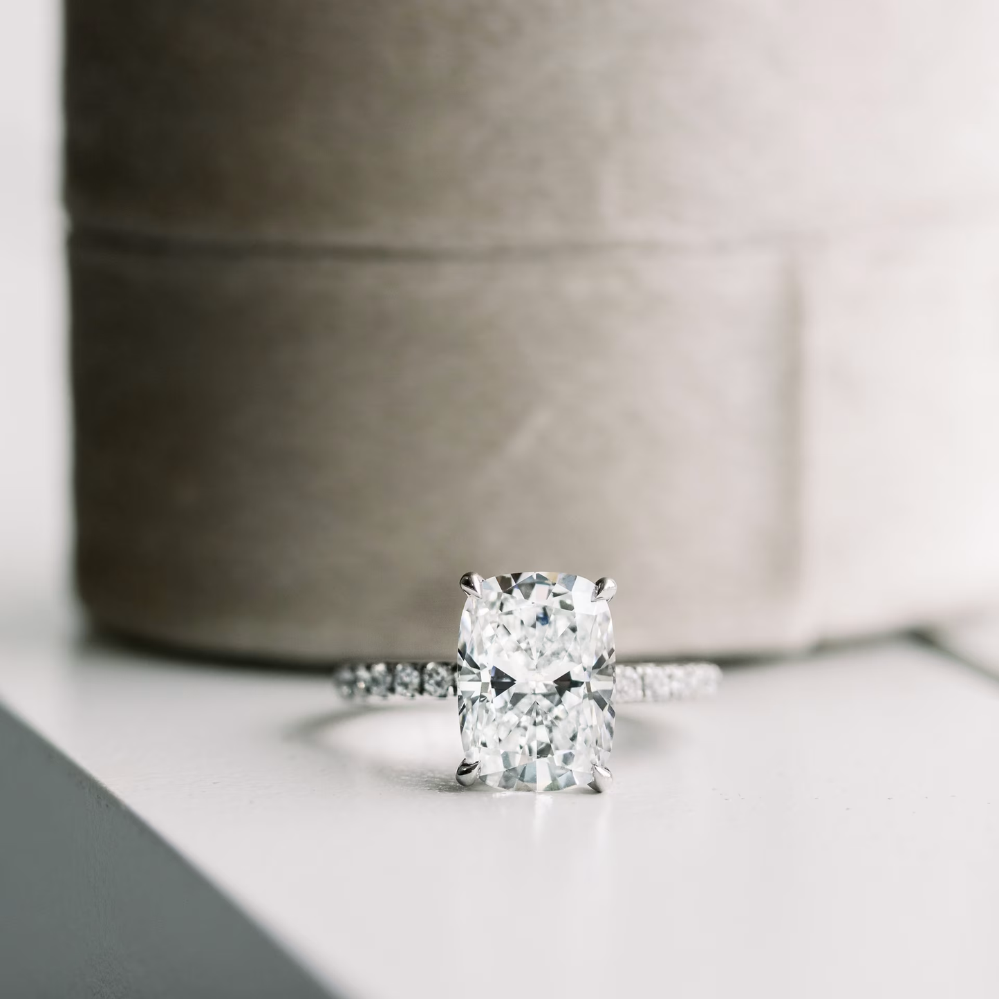 Marquise Cut Cluster Styled Lab Grown Diamond Engagement Ring