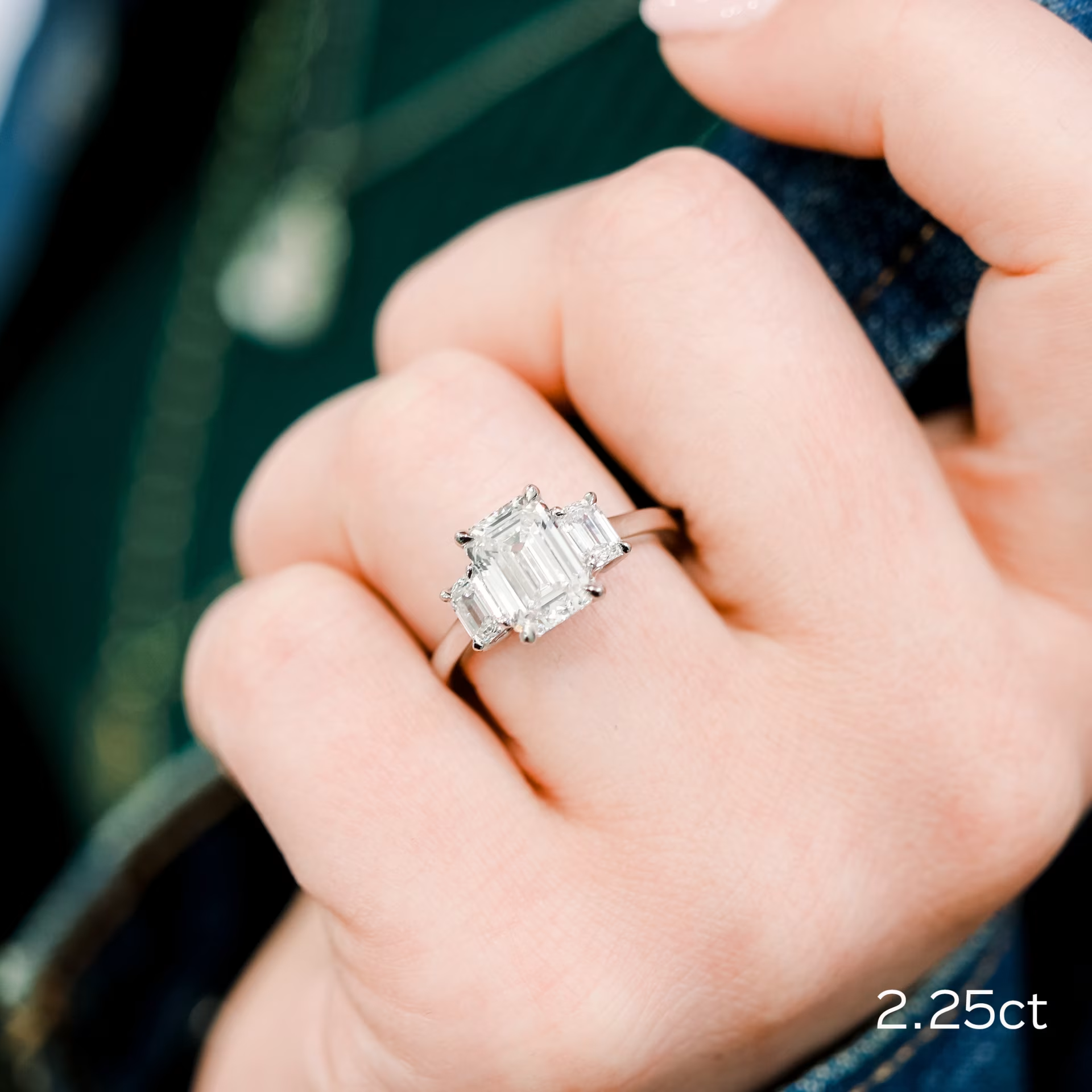 Marquise Cut Cluster Styled Lab Grown Diamond Engagement Ring