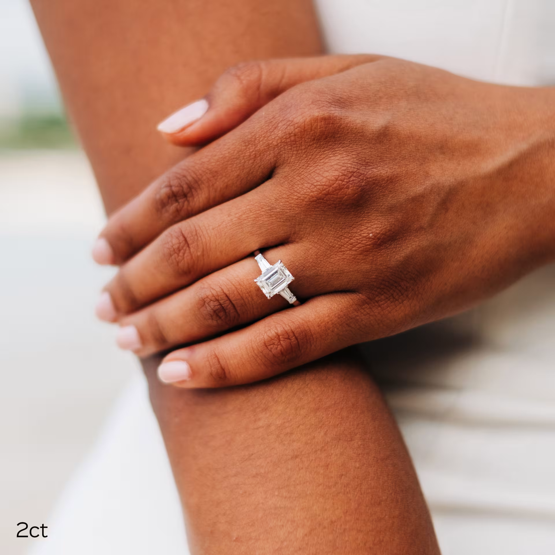 Marquise Cut Cluster Styled Lab Grown Diamond Engagement Ring