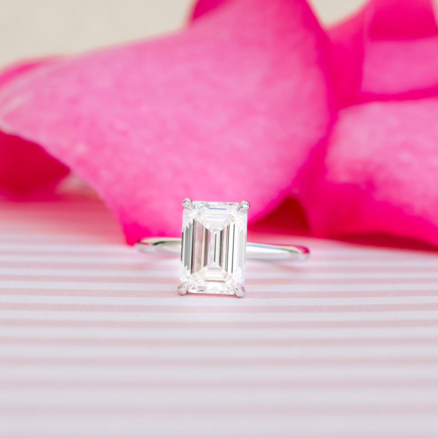 Marquise Cut Cluster Styled Lab Grown Diamond Engagement Ring