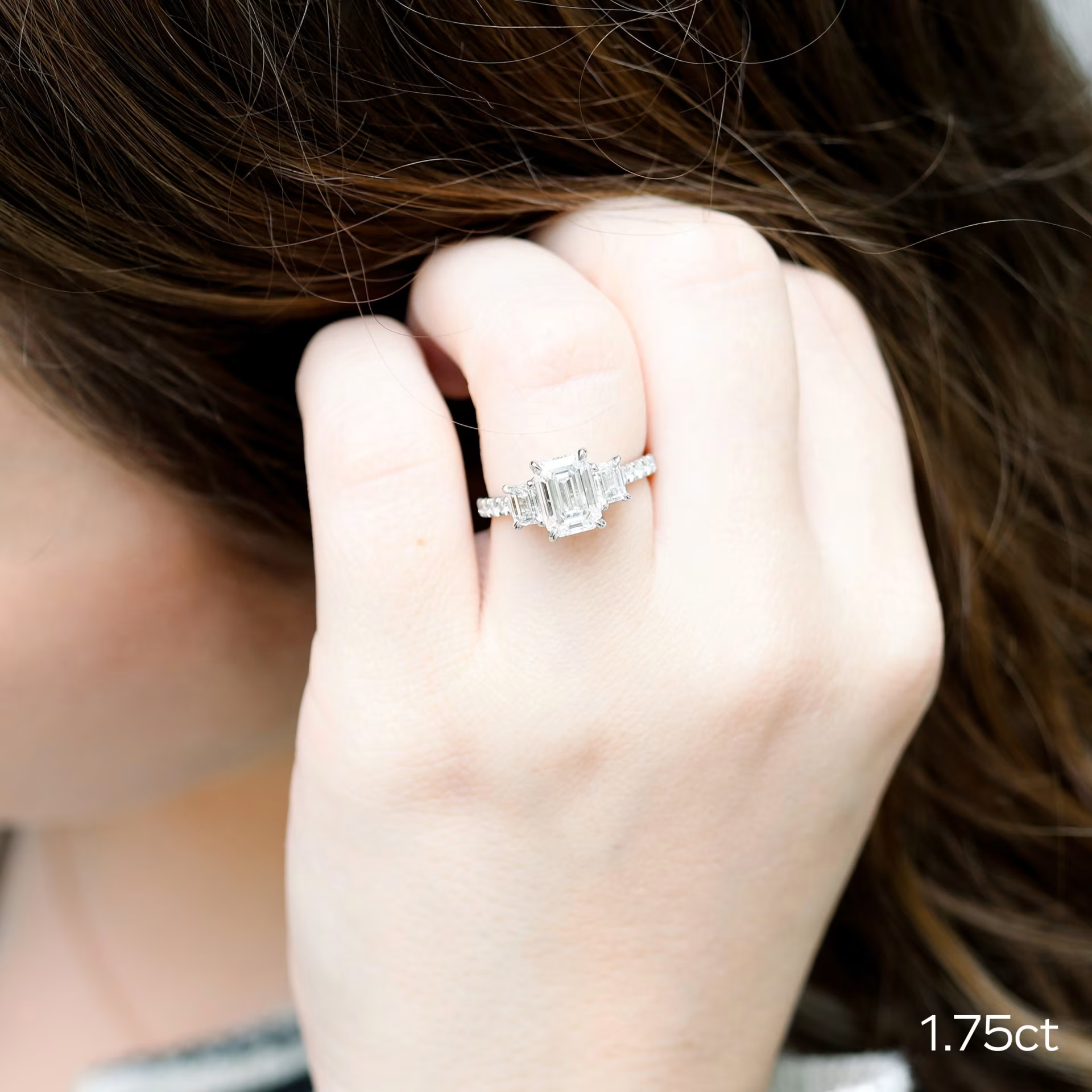 Marquise Cut Cluster Styled Lab Grown Diamond Engagement Ring