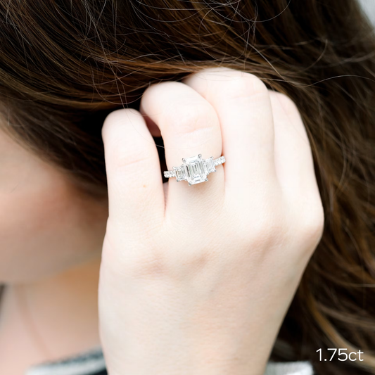 Marquise Cut Cluster Styled Lab Grown Diamond Engagement Ring