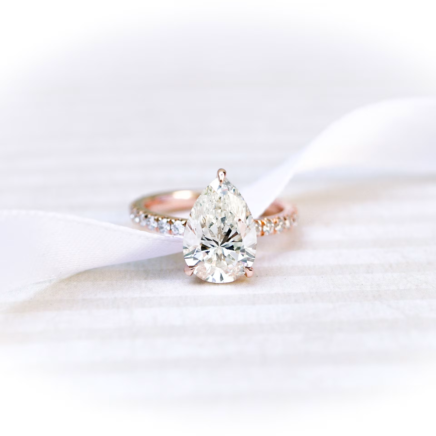 Marquise Cut Cluster Styled Lab Grown Diamond Engagement Ring