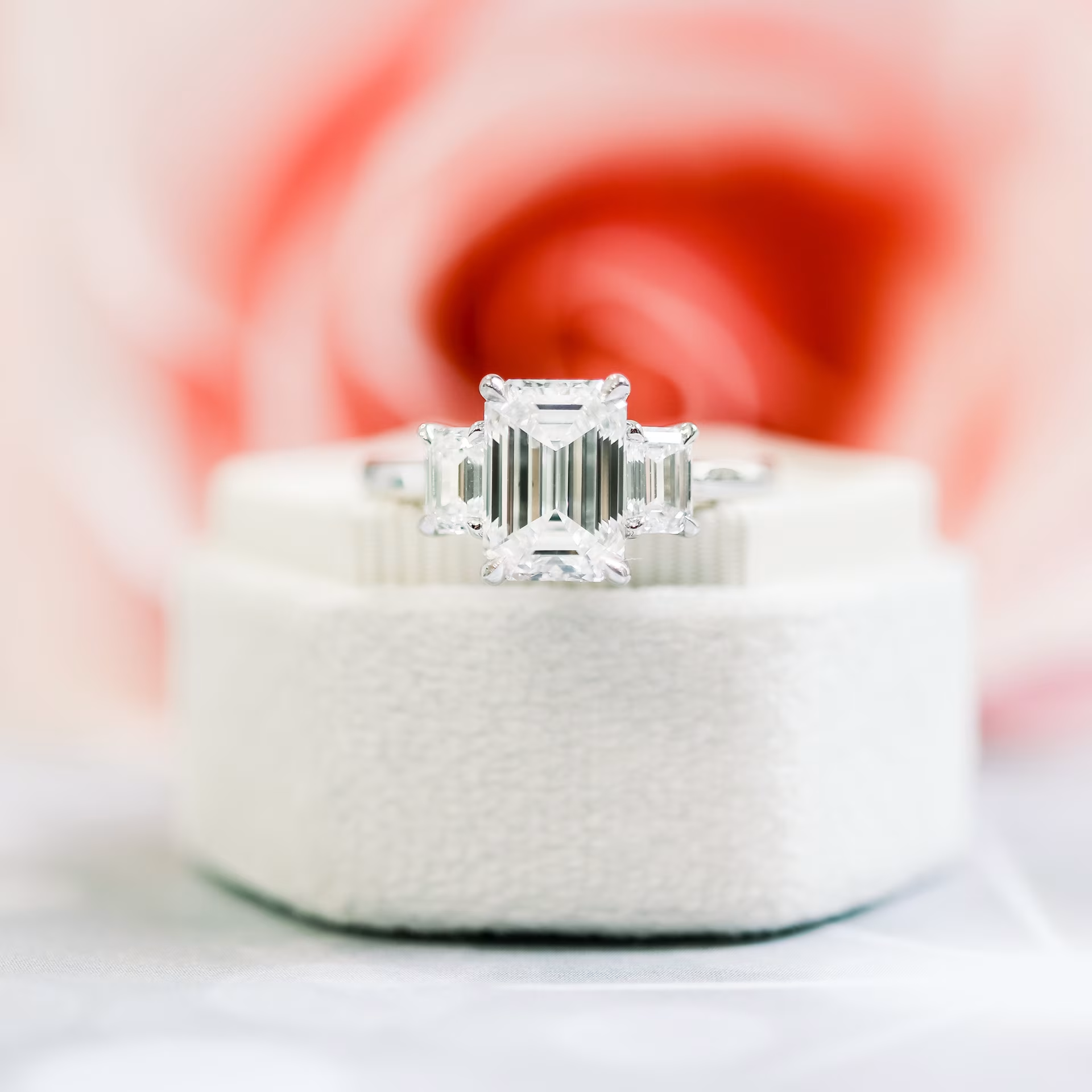 Marquise Cut Cluster Styled Lab Grown Diamond Engagement Ring