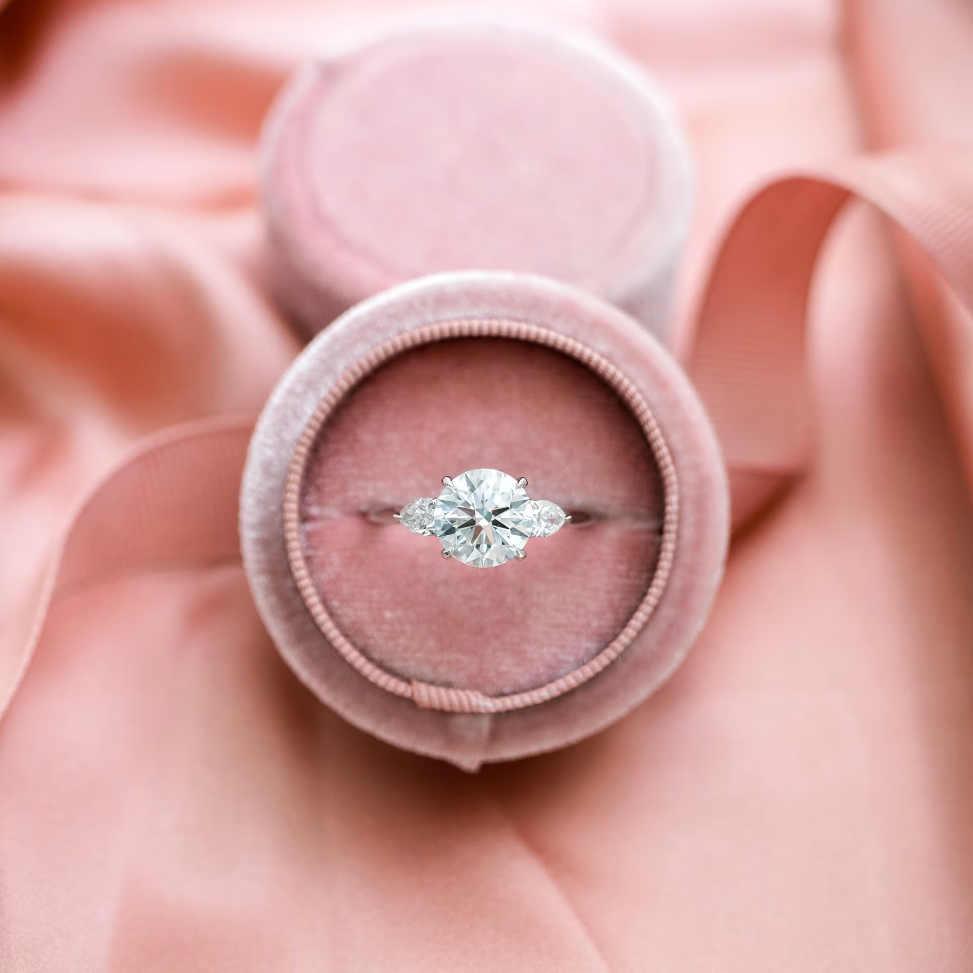 Marquise Cut Cluster Styled Lab Grown Diamond Engagement Ring