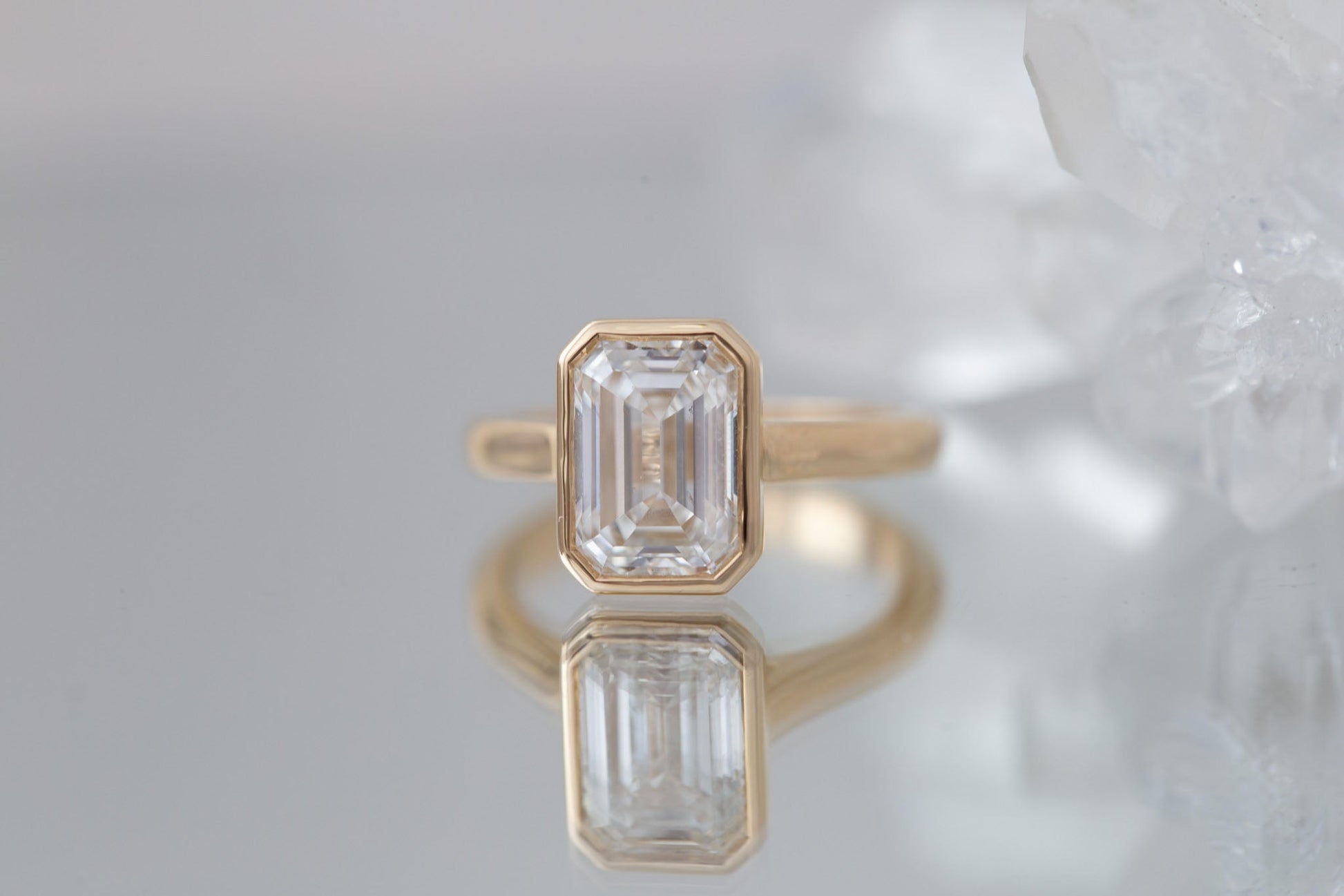 2 CT Round Three Stones Lab Grown Diamond Engagement Ring