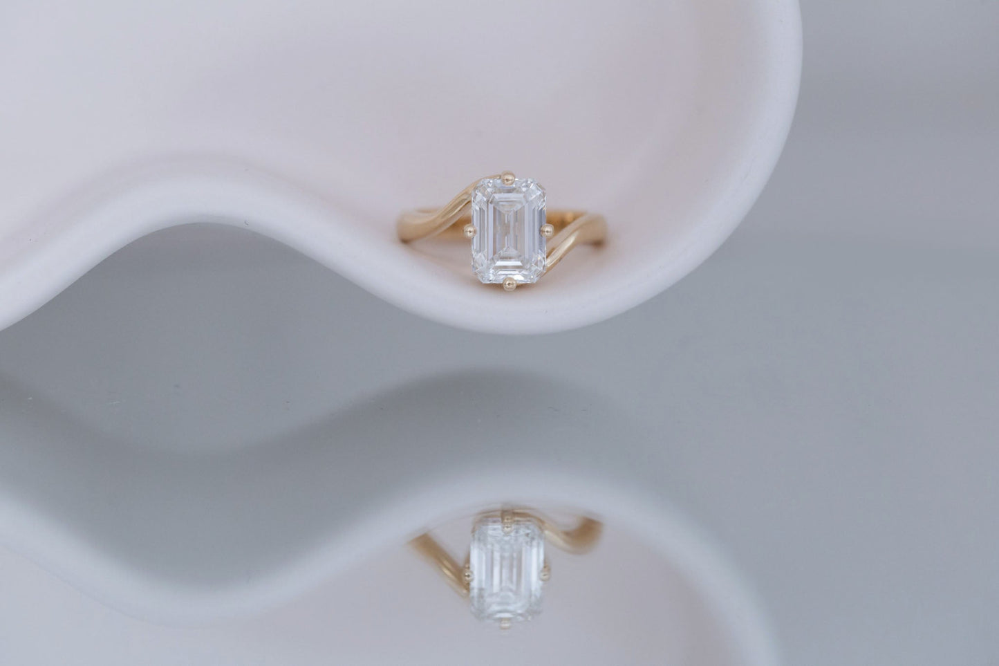 2 CT Round Three Stones Lab Grown Diamond Engagement Ring