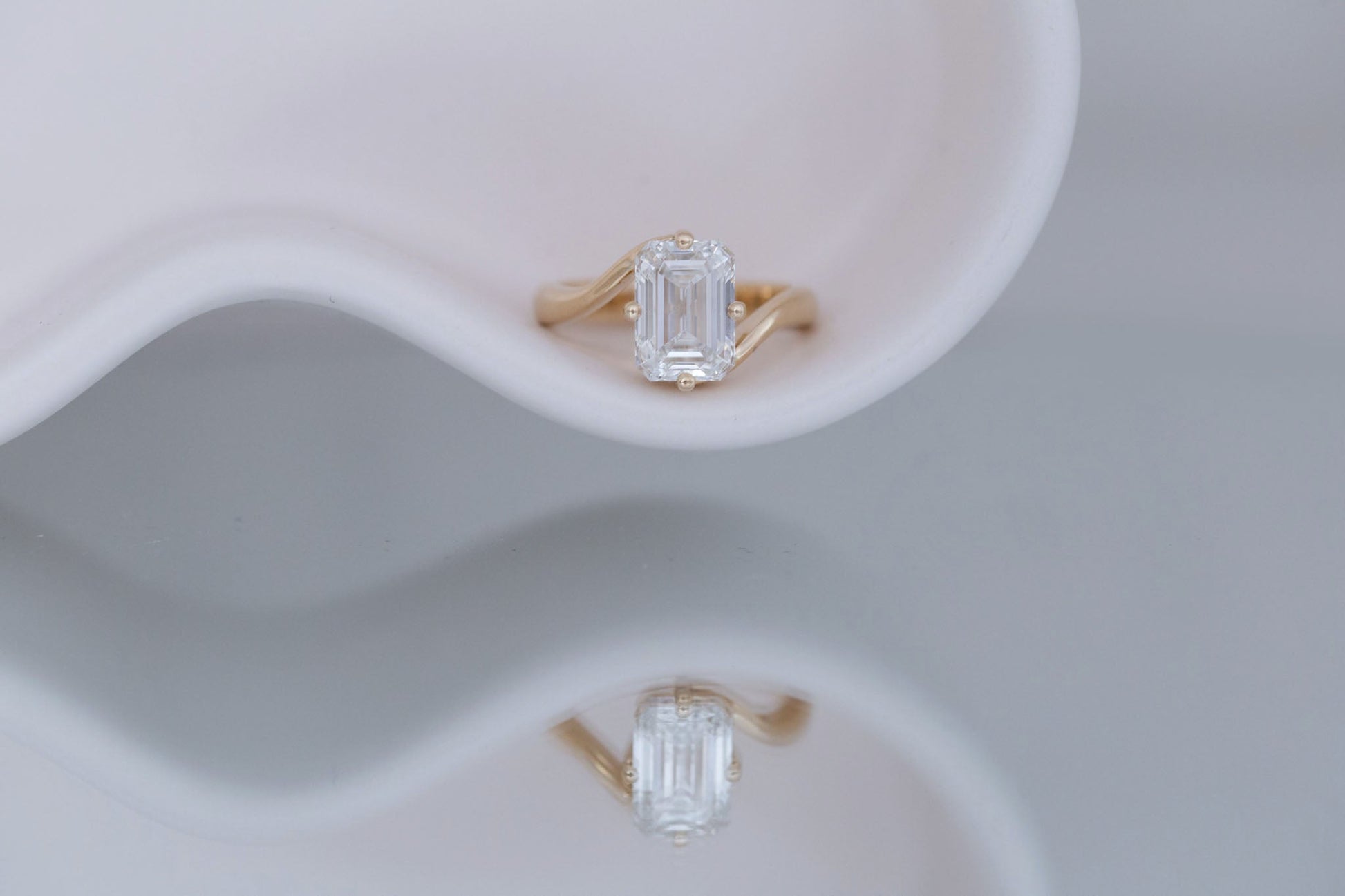 2 CT Round Three Stones Lab Grown Diamond Engagement Ring