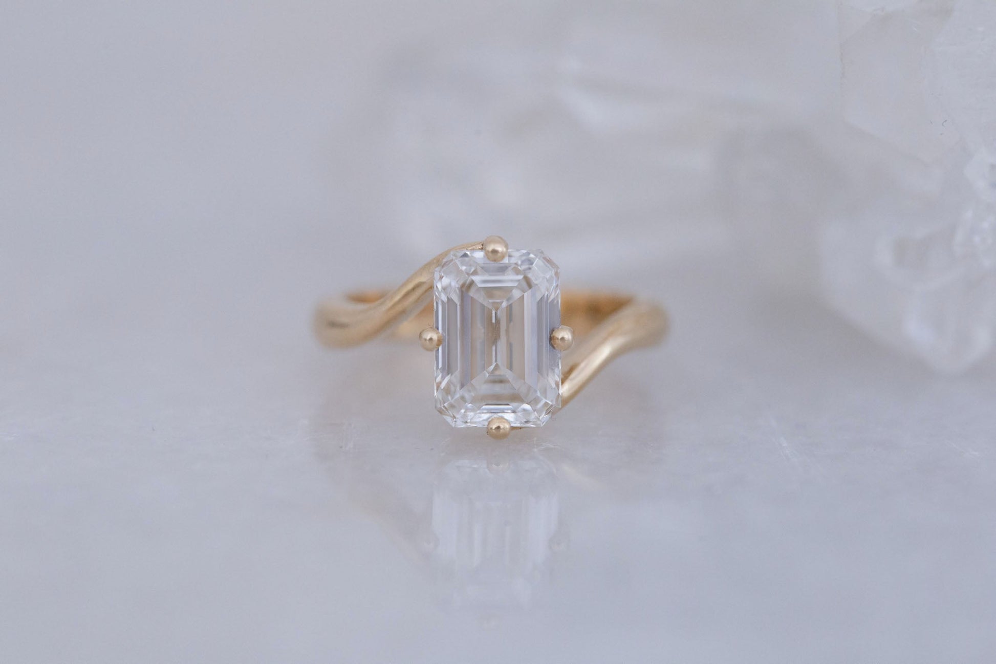 2 CT Round Three Stones Lab Grown Diamond Engagement Ring