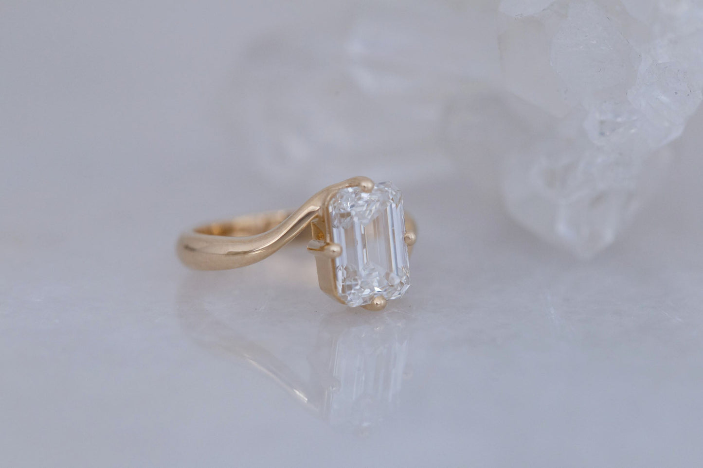 2 CT Round Three Stones Lab Grown Diamond Engagement Ring