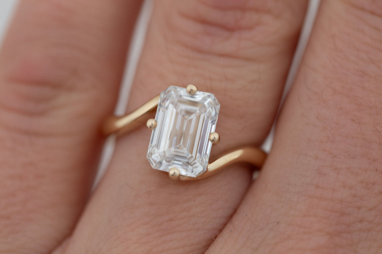 2 CT Round Three Stones Lab Grown Diamond Engagement Ring
