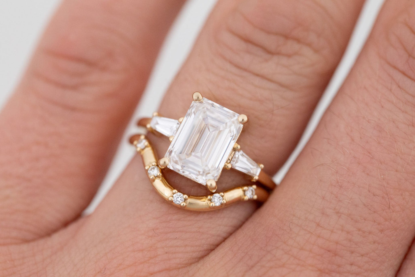 2 CT Round Three Stones Lab Grown Diamond Engagement Ring