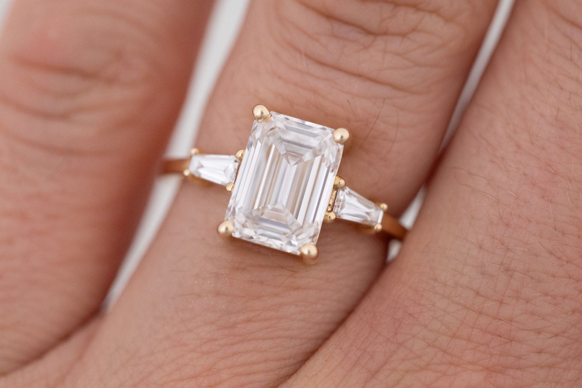 2 CT Round Three Stones Lab Grown Diamond Engagement Ring