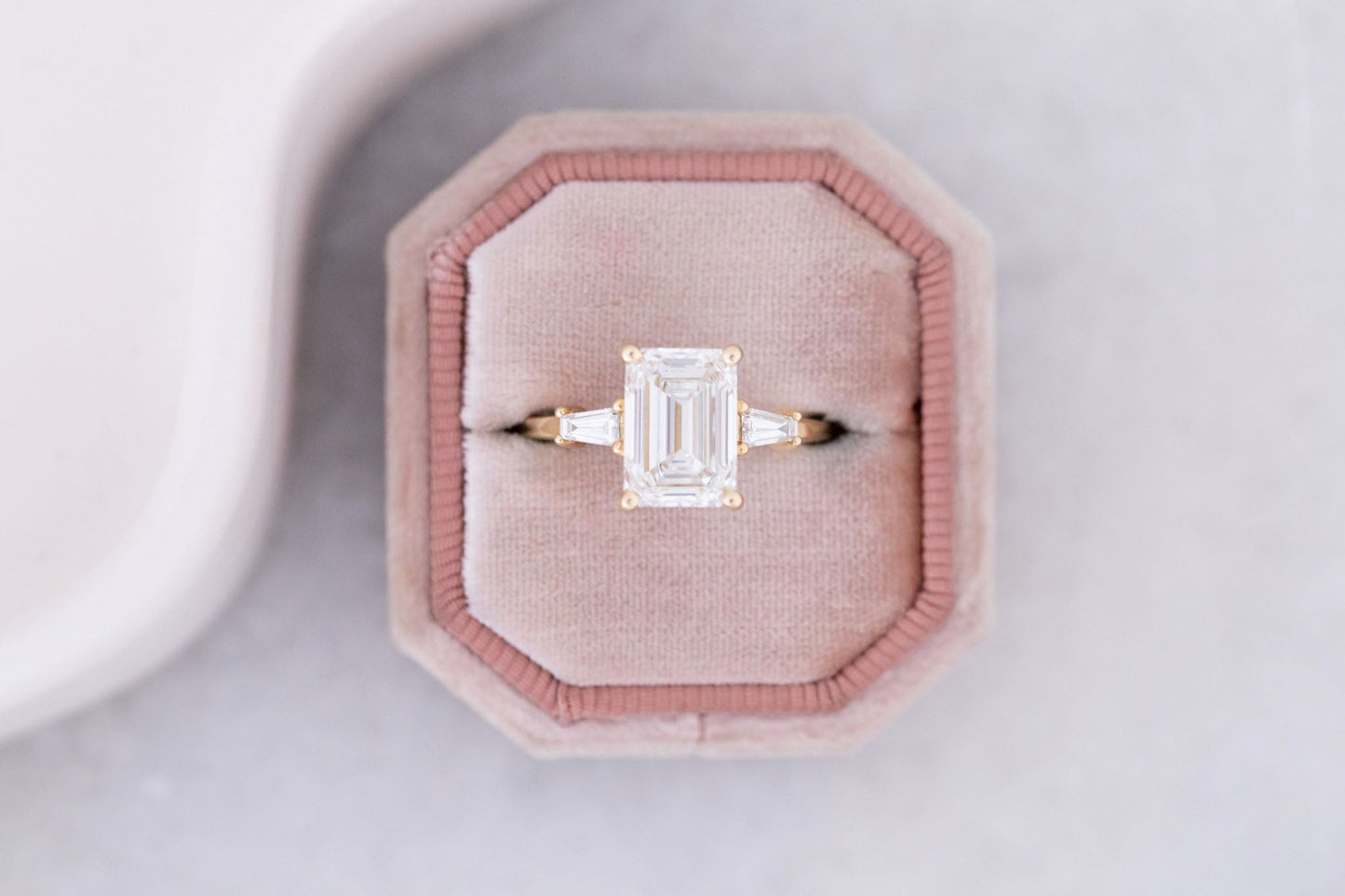 2 CT Round Three Stones Lab Grown Diamond Engagement Ring