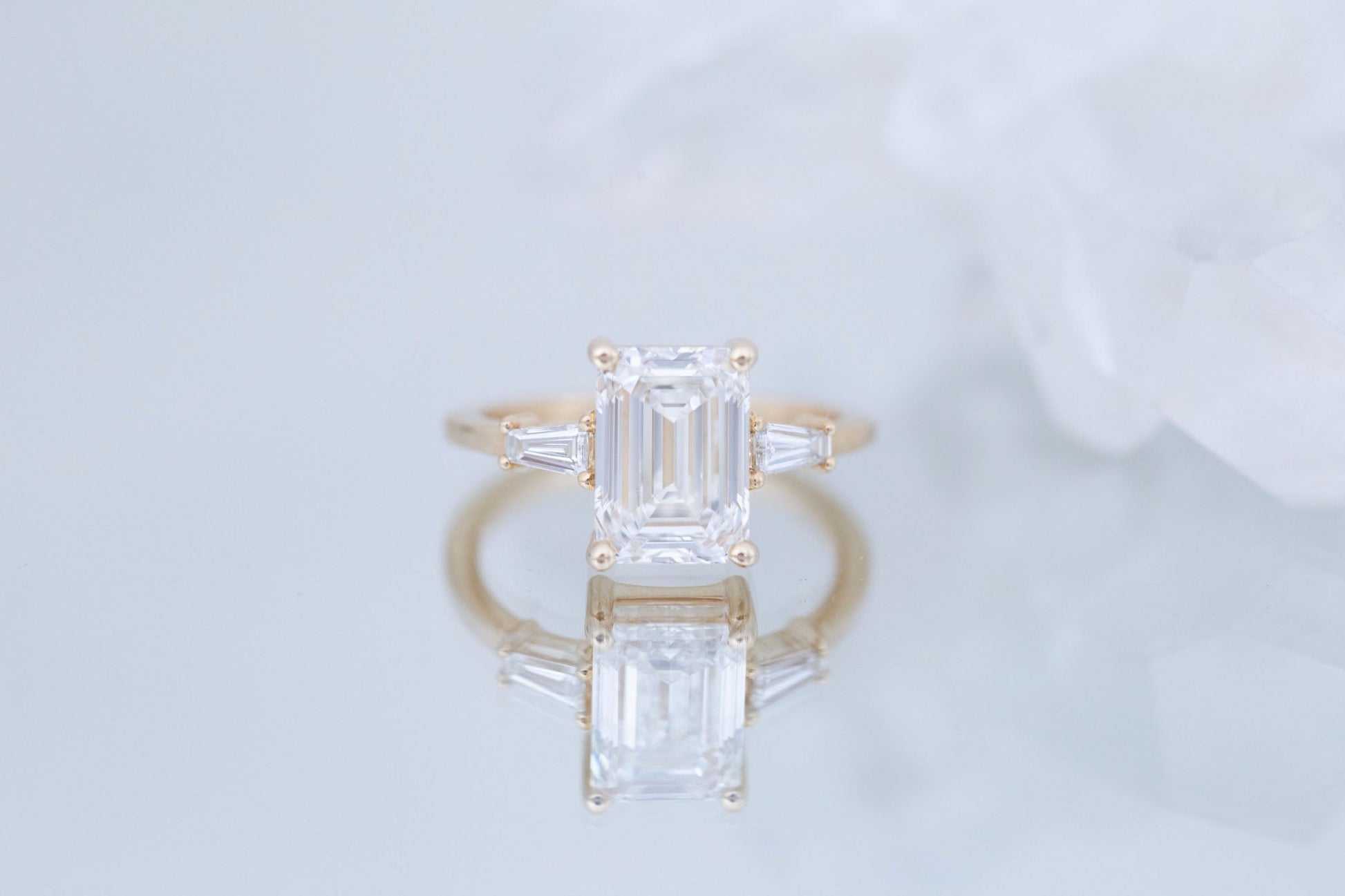 2 CT Round Three Stones Lab Grown Diamond Engagement Ring
