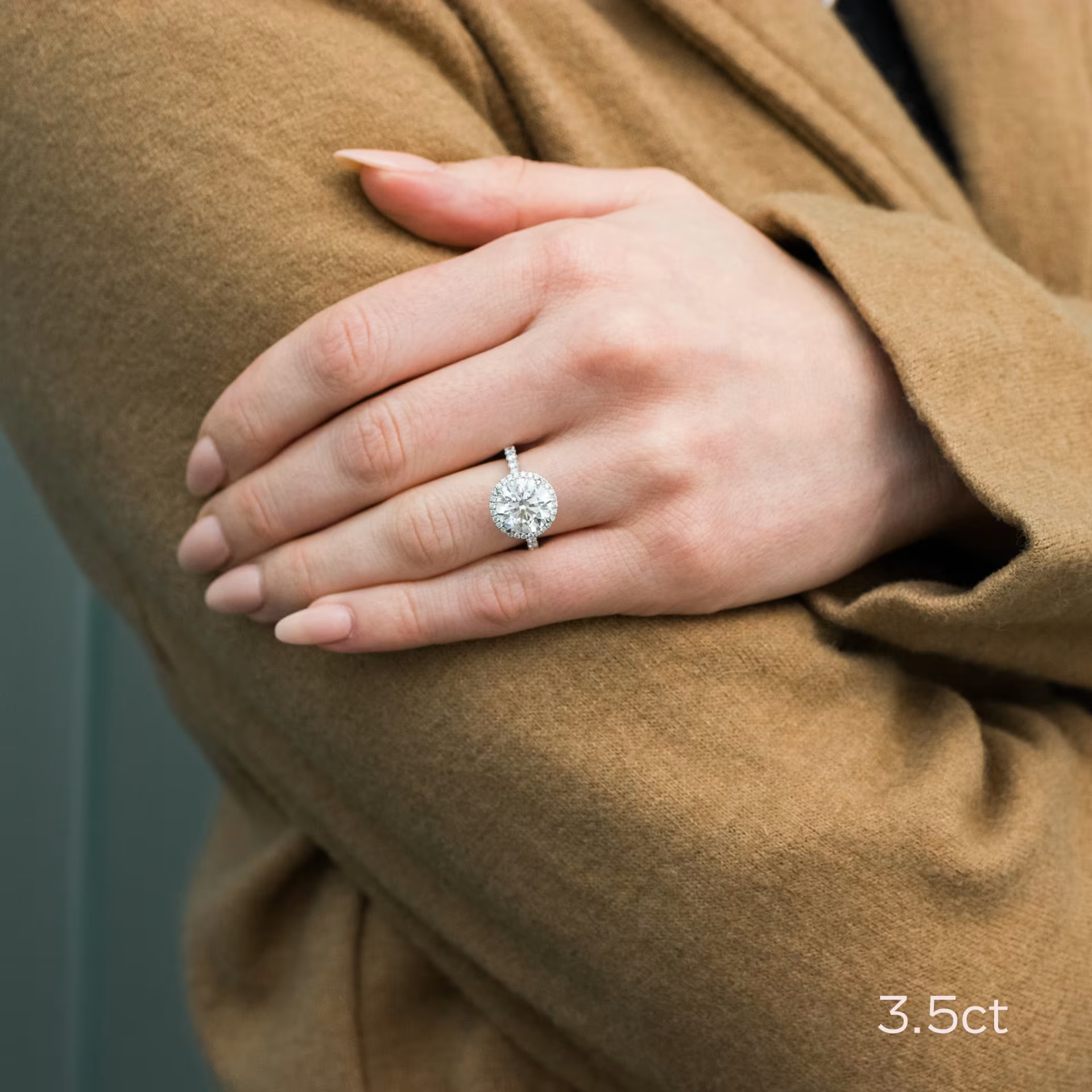 Marquise Cut Cluster Styled Lab Grown Diamond Engagement Ring
