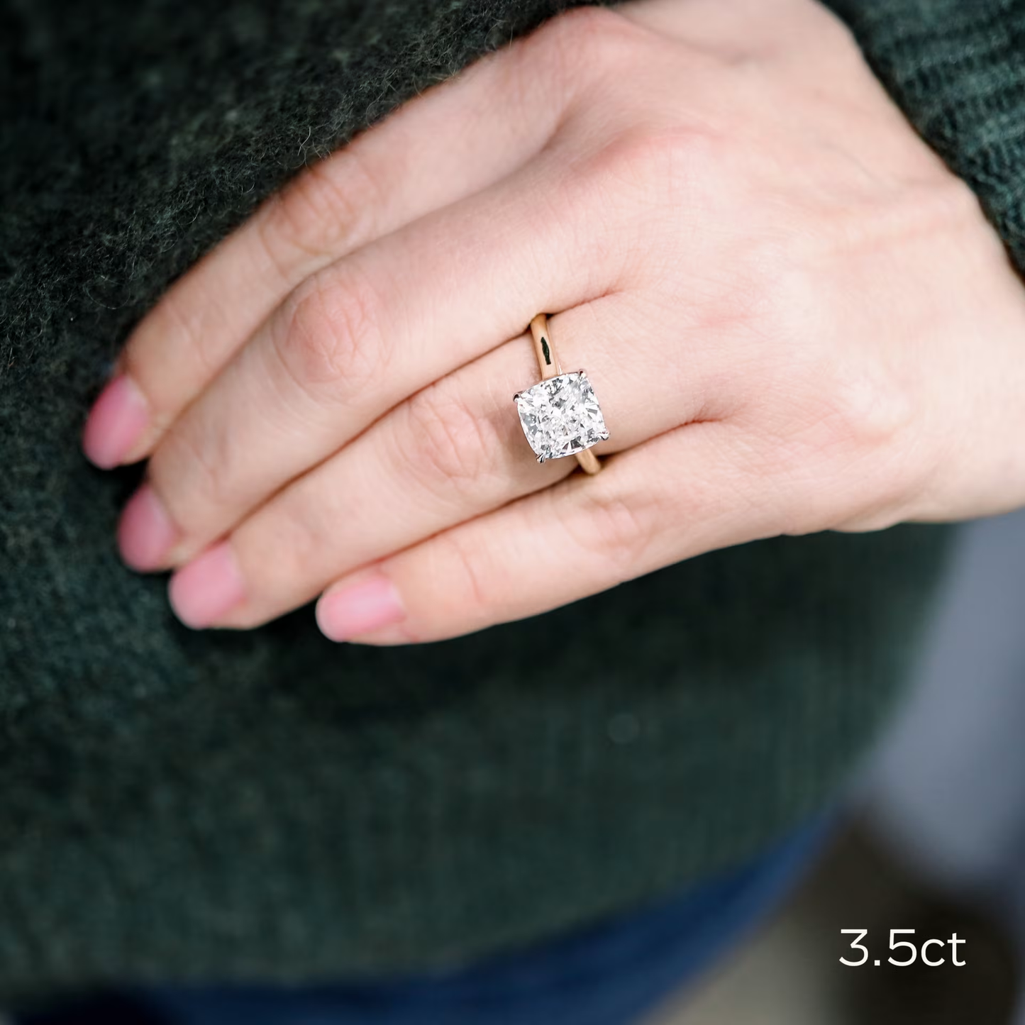 Marquise Cut Cluster Styled Lab Grown Diamond Engagement Ring