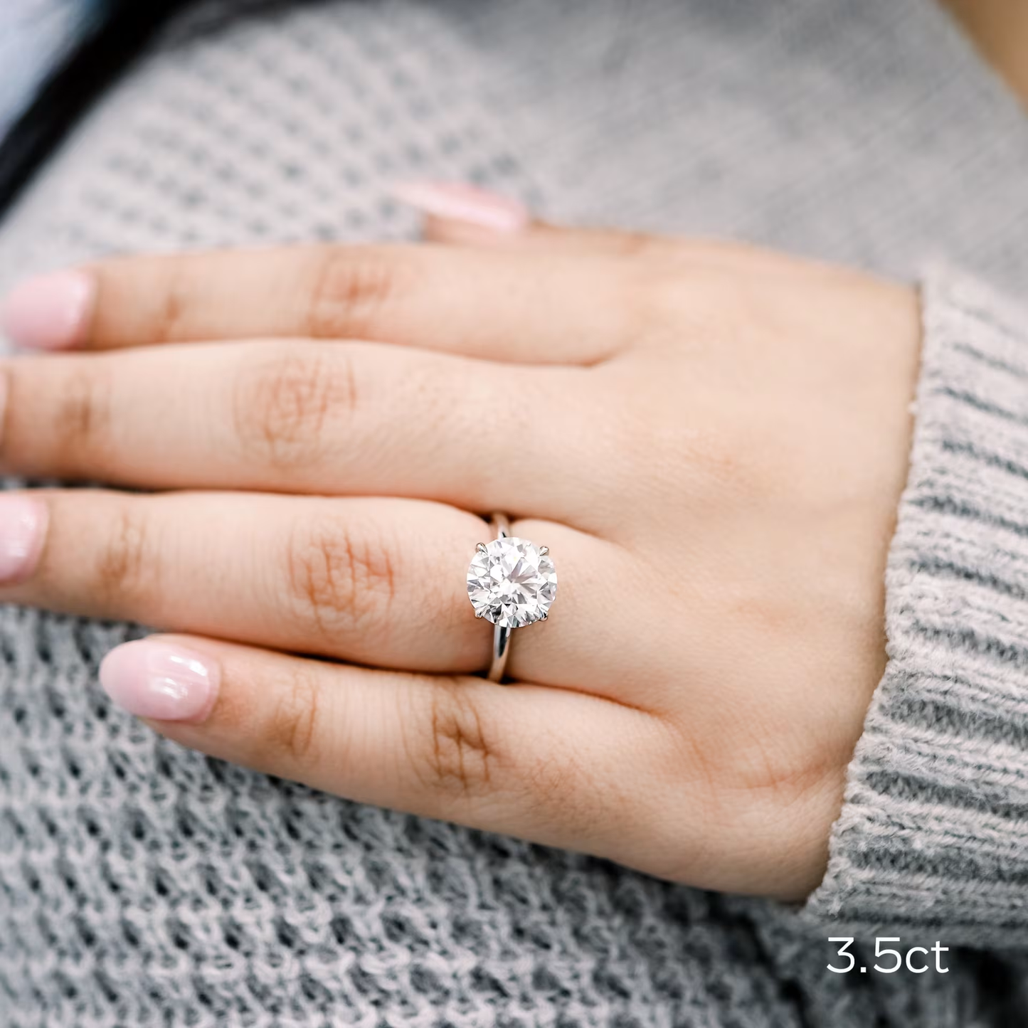 Marquise Cut Cluster Styled Lab Grown Diamond Engagement Ring