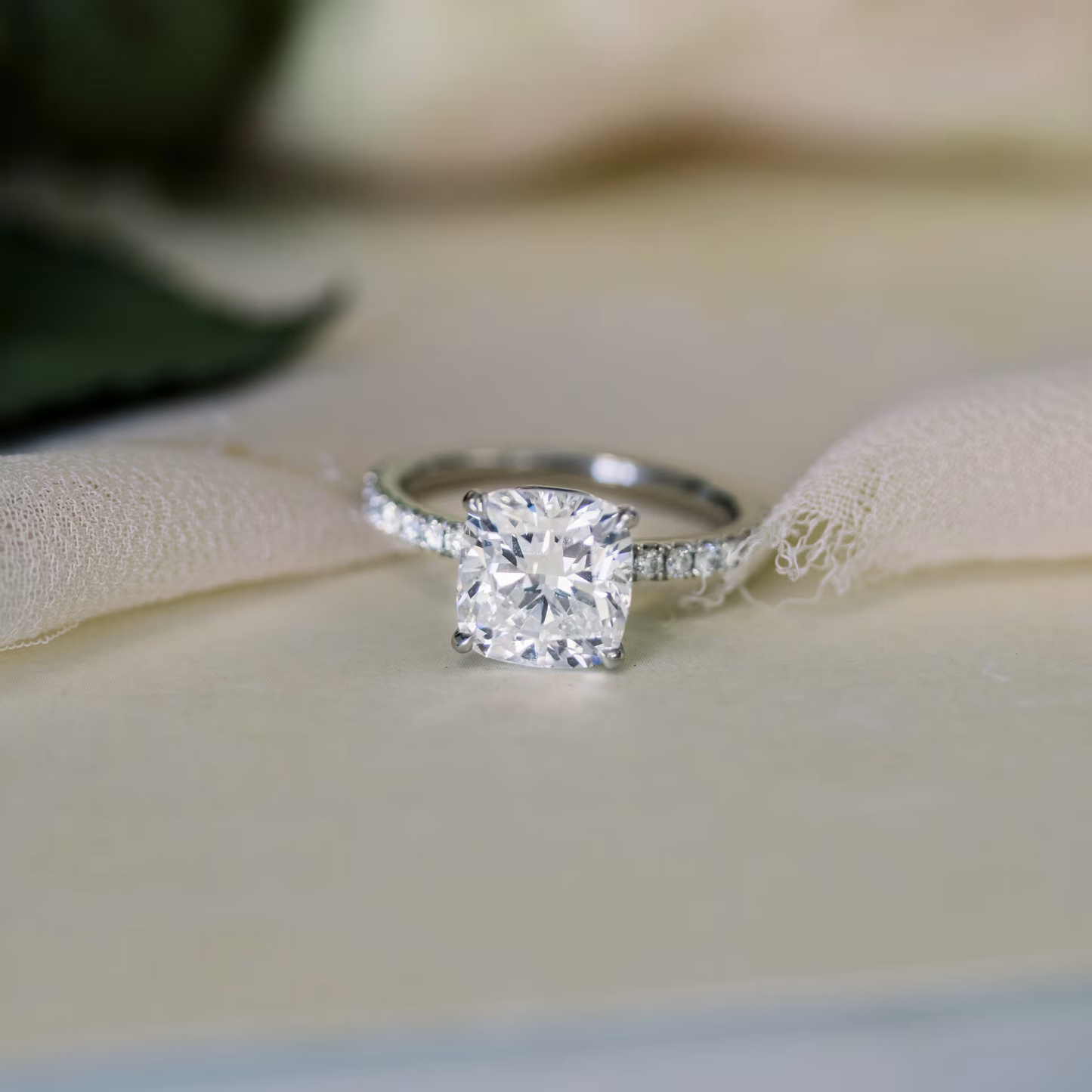 Marquise Cut Cluster Styled Lab Grown Diamond Engagement Ring