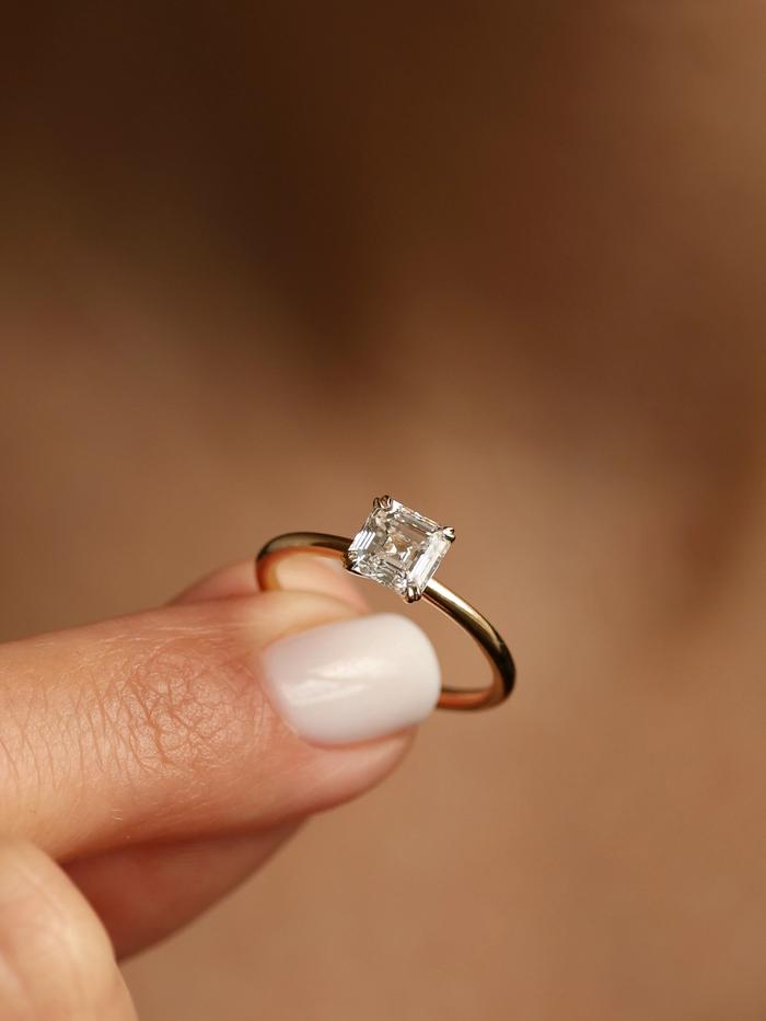Marquise Cut Cluster Styled Lab Grown Diamond Engagement Ring