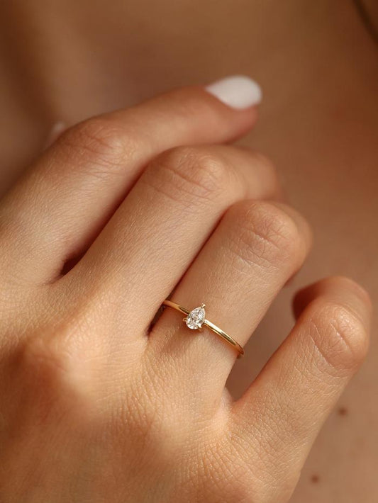 Marquise Cut Cluster Styled Lab Grown Diamond Engagement Ring