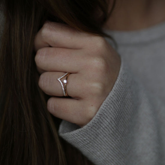 0.10 CT Round Solitaire CVD G/VS1 Diamond Engagement Ring 4