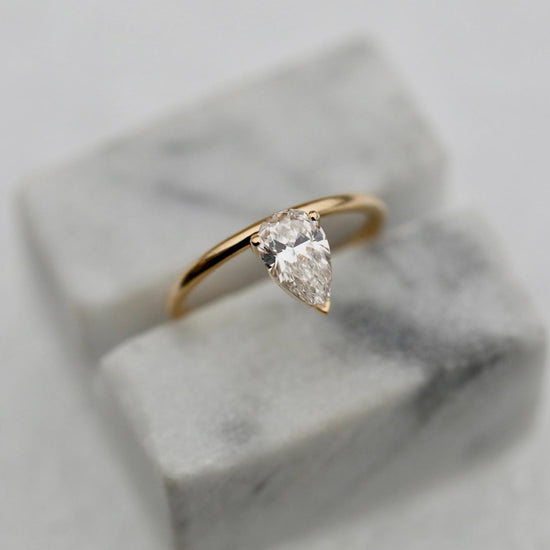 0.93 CT Pear Solitaire CVD F/VVS1 Diamond Engagement Ring 7