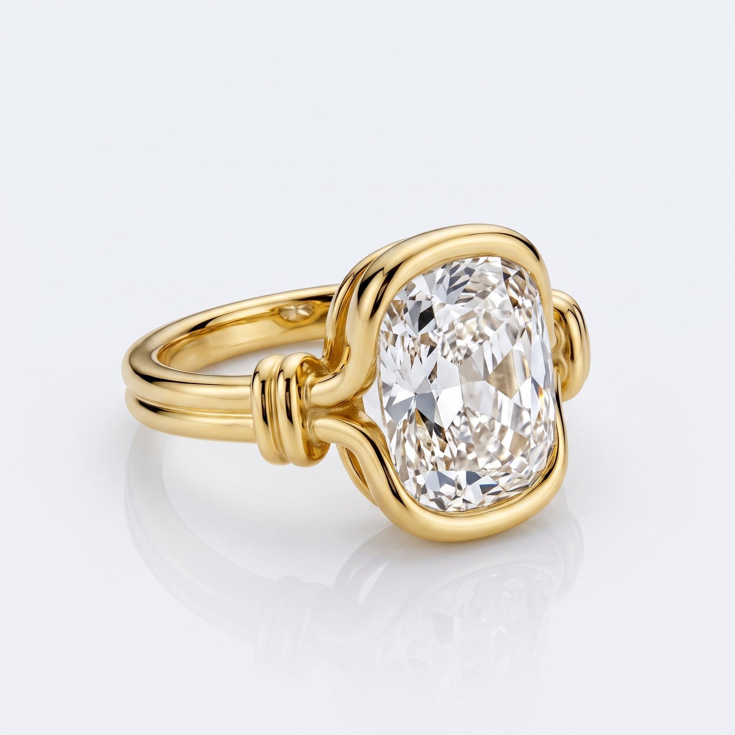 Marquise Swirl Solitaire Engagement Ring – 1 CT Lab Grown Diamond