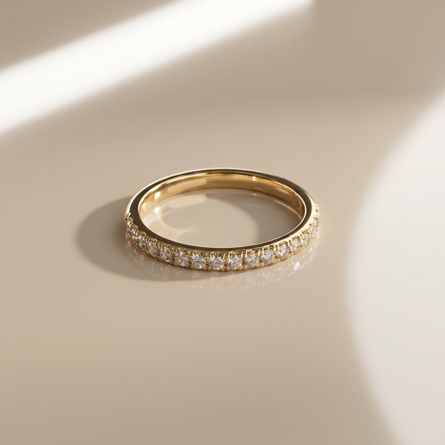 0.13 TCW Round Twisted DEF/VVS Lab Grown Diamond Wedding Band