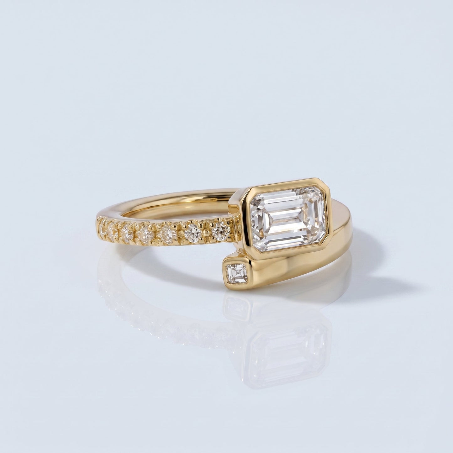 Marquise Swirl Solitaire Engagement Ring – 1 CT Lab Grown Diamond