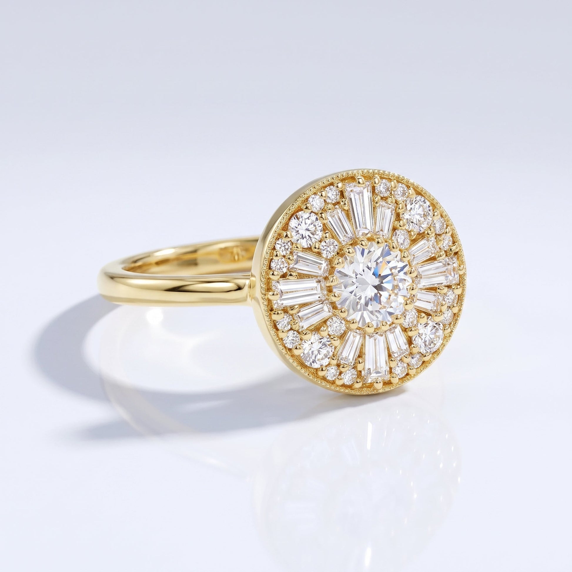 Marquise Swirl Solitaire Engagement Ring – 1 CT Lab Grown Diamond